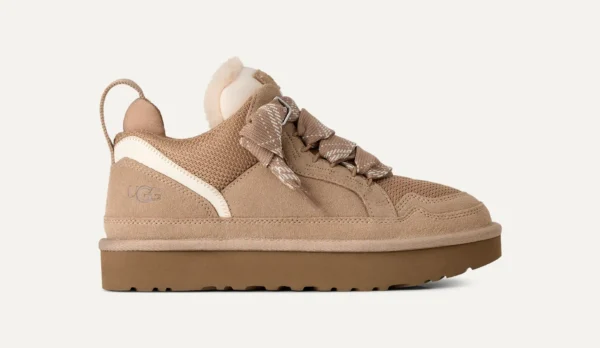 UGG Lowmel sneaker in Sand beige, side view