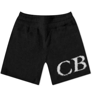 Cole Buxton Intarsia Knit Shorts Black