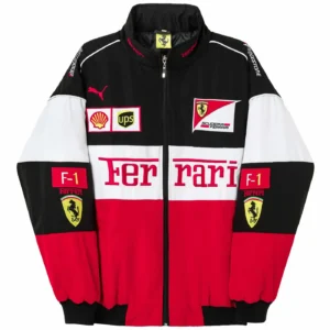 White Ferrari Vintage Racing Jacket