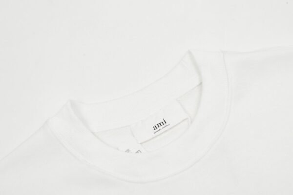 AMI Paris Red ADC Crewneck Sweater White - Image 7