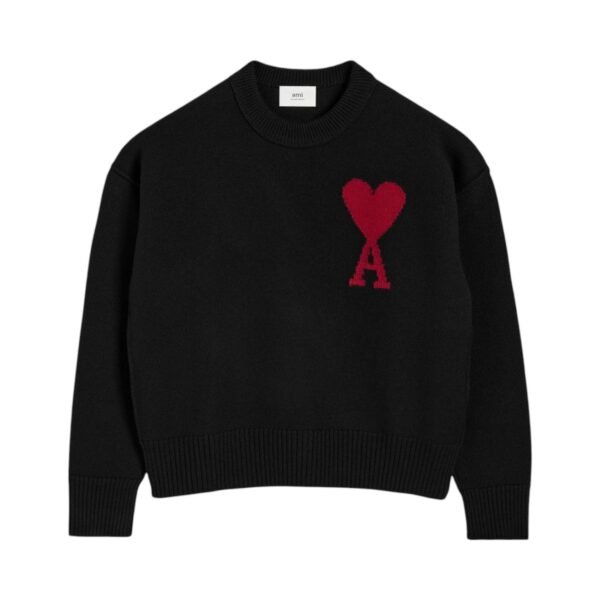 AMI Paris Red Ami de Couer Sweater
