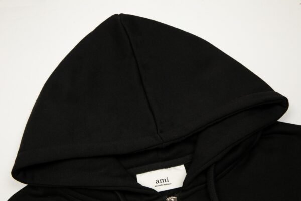 Ami Paris zipped hoodie  - Black - Image 8