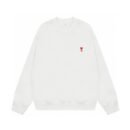AMI Paris Red ADC Crewneck Sweater White