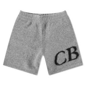 Cole Buxton Intarsia Knit Shorts Grey