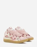Curb Sneakers In Metallic Leather Dusty Rose