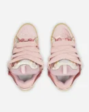 Curb Sneakers In Metallic Leather Dusty Rose