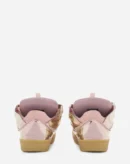 Curb Sneakers In Metallic Leather Dusty Rose