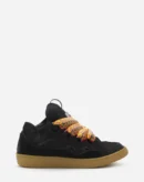 Leather Curb Sneakers Black