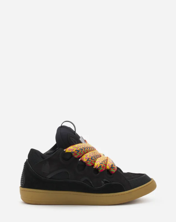 Leather Curb Sneakers Black - Image 7
