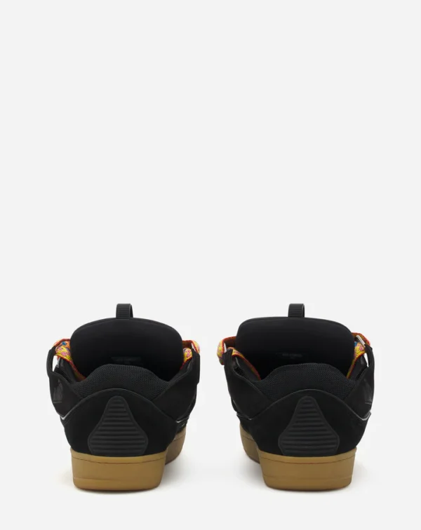 Leather Curb Sneakers Black - Image 4