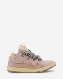 Leather Curb Sneakers Pale Pink