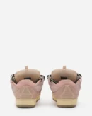 Leather Curb Sneakers Pale Pink