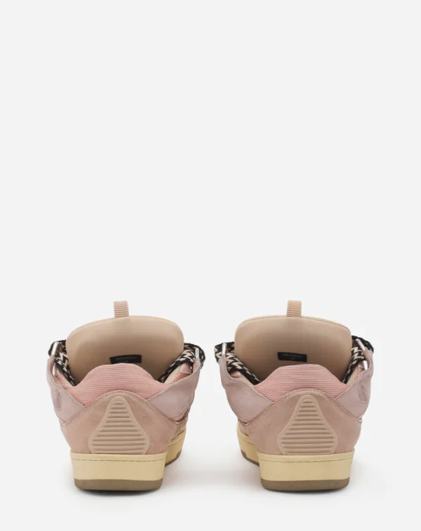 Leather Curb Sneakers Pale Pink - Image 4