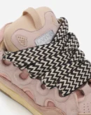 Leather Curb Sneakers Pale Pink