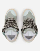 Leather Curb Sneakers Pale Blue