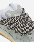 Leather Curb Sneakers Pale Blue