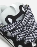 Leather Curb Sneakers Black/White