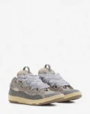 Leather Curb Sneakers Grey