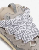 Leather Curb Sneakers Grey