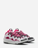 Leather Curb Sneakers Red/White