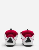 Leather Curb Sneakers Red/White