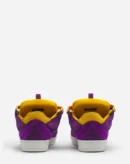 Leather Curb Sneakers Purple/Yellow