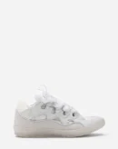 Leather Curb Sneakers White