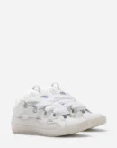 Leather Curb Sneakers White