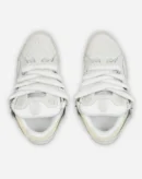 Leather Curb Sneakers White