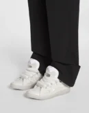 Leather Curb Sneakers White