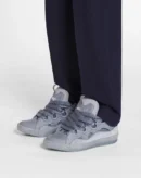Leather Curb Sneakers Light Grey