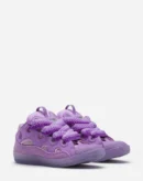 Leather Curb Sneakers Lilac