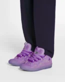 Leather Curb Sneakers Lilac