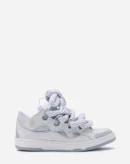 Curb Sneakers In Leather With Snake Laces White