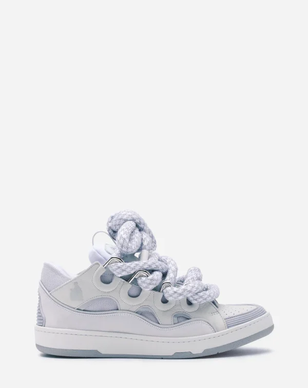 Curb Sneakers In Leather With Snake Laces White - Image 7
