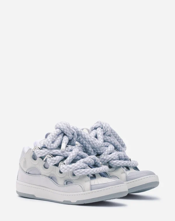 Curb Sneakers In Leather With Snake Laces White - Image 2