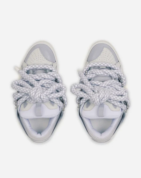 Curb Sneakers In Leather With Snake Laces White - Image 3