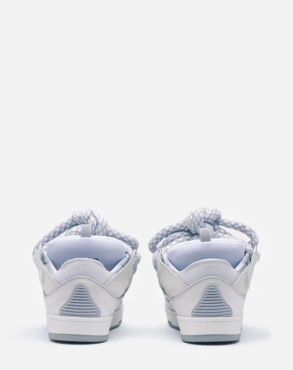 Curb Sneakers In Leather With Snake Laces White - Image 4