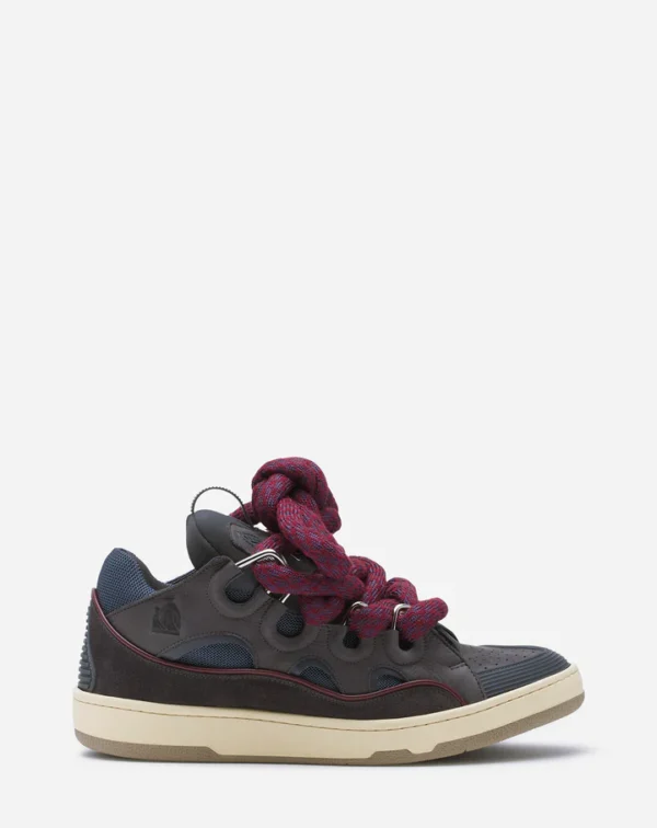 Curb Sneakers In Leather With Snake Laces