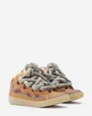 Curb Sneakers In Leather With Snake Laces