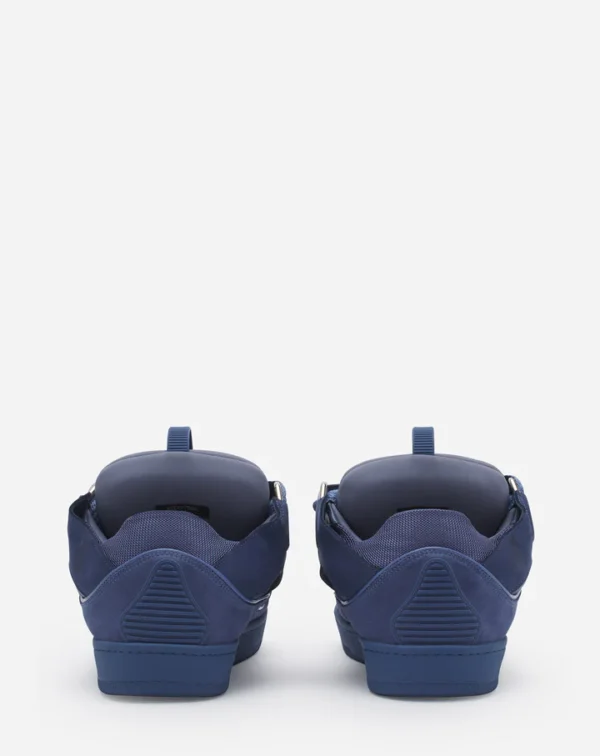 Leather Curb Sneakers Cornflower - Image 4