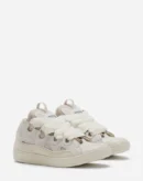 Leather Curb Sneakers Peach