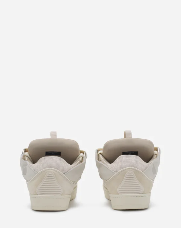 Leather Curb Sneakers Peach - Image 5