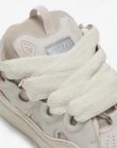 Leather Curb Sneakers Peach