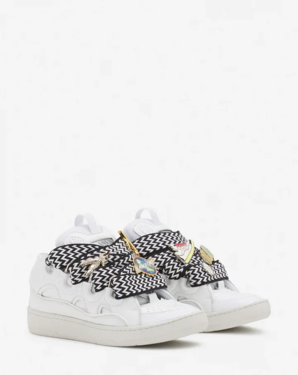Lanvin X Future Curb 3.0 Leather Sneakers For Men - Image 2