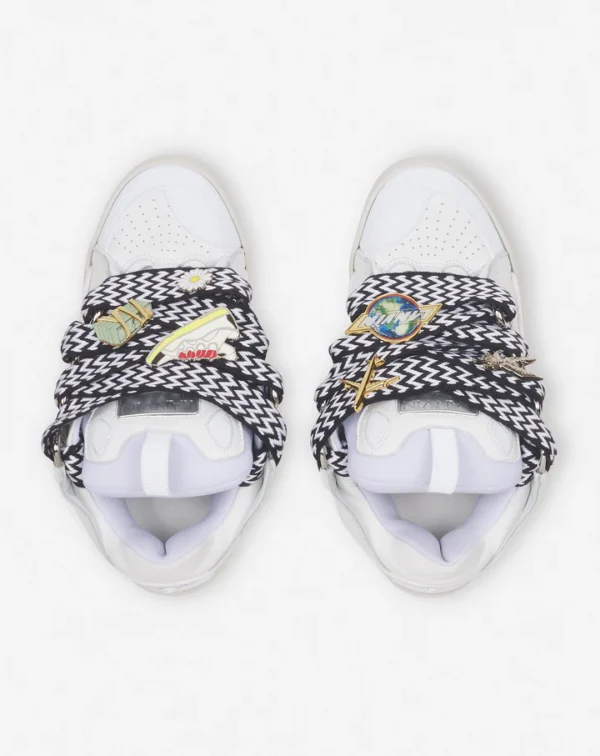 Lanvin X Future Curb 3.0 Leather Sneakers For Men - Image 4