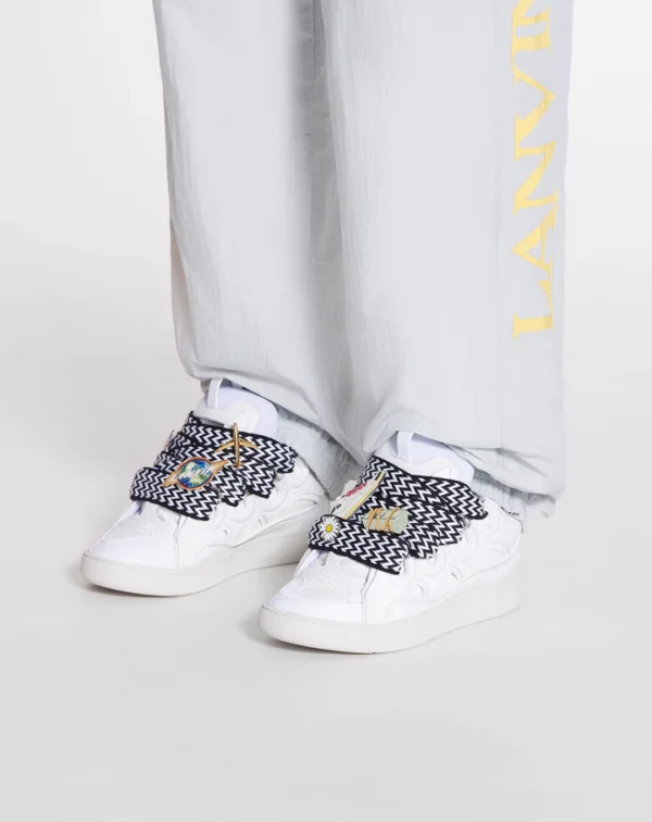 Lanvin X Future Curb 3.0 Leather Sneakers For Men - Image 6