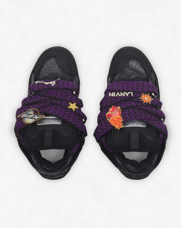 Lanvin X Future Curb 3.0 Leather Sneakers For Men - Image 3