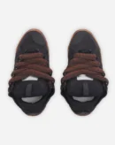 Leather Curb Sneakers Dark Brown