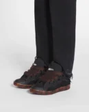 Leather Curb Sneakers Dark Brown